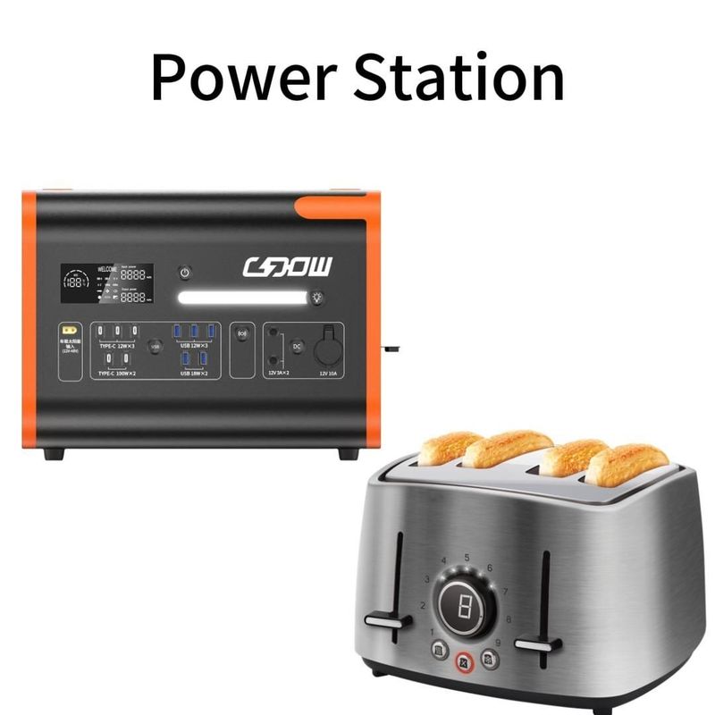 LiFePO4 2200W schwarzer, geräuschloser, tragbarer Wechselrichtergenerator für Campingkraftwerke im Freien