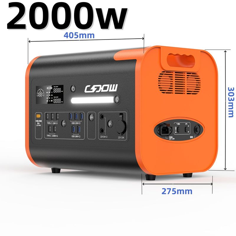 2000 Watt Energiespeicher/Portable Generator mit USB-Ladung