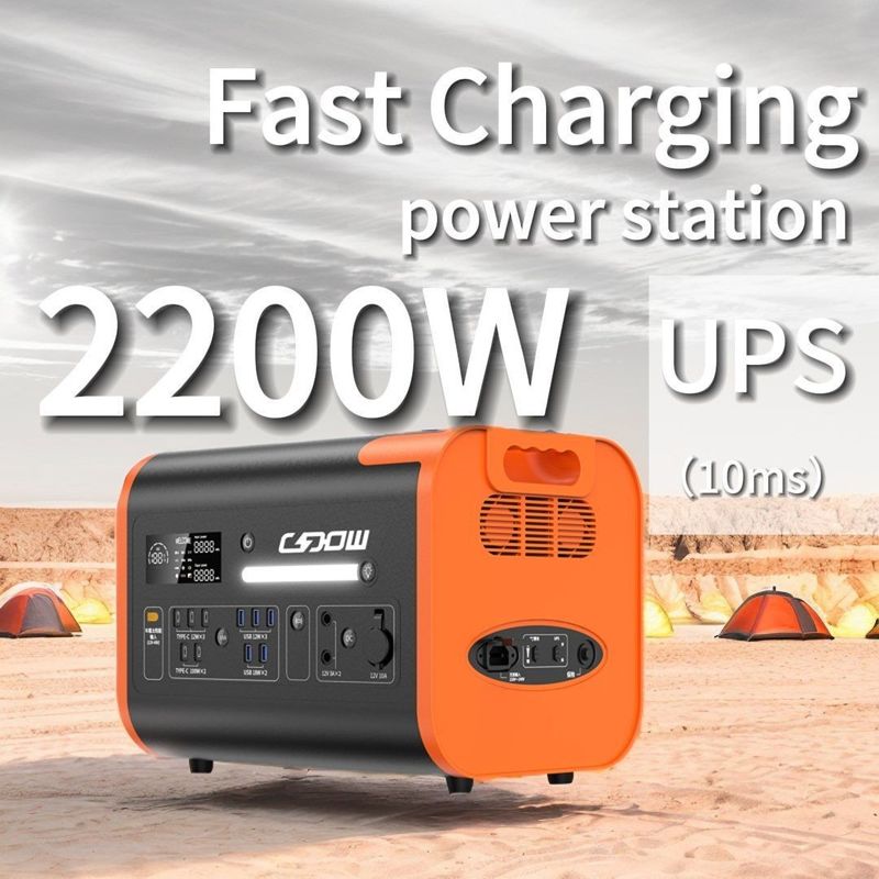 Portables Ladegerät 2000W Auto-Ladegerät Portables Kraftwerk für Laptop und Camping