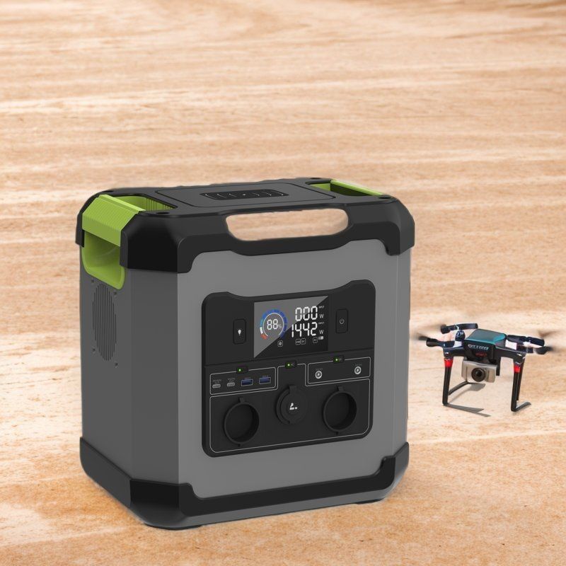 2000 Watt Wechselstrom-Ausgang Portable Power Station 1680wh Lithiumbatterie Solargenerator für den Außenbereich