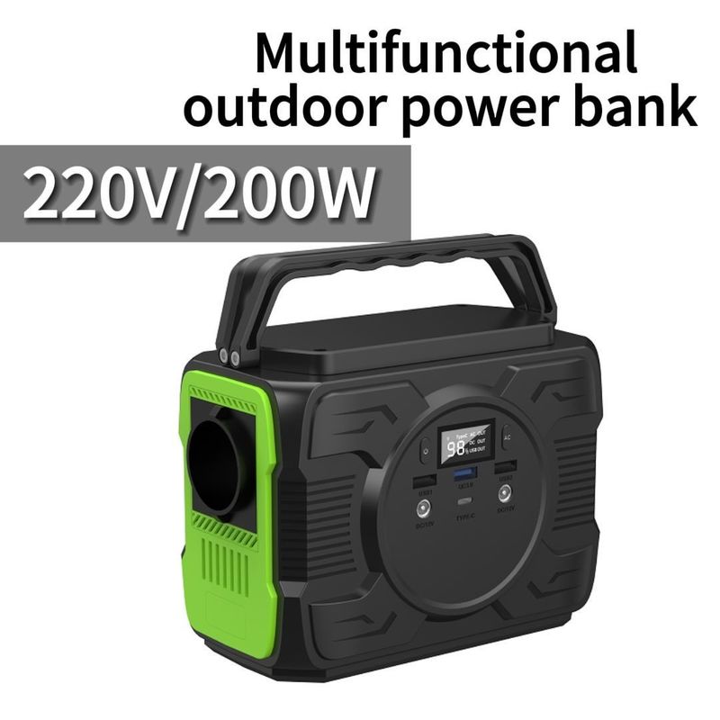200 W Portable Power Station Polymer Safe Battery Storage Power Bank mit QC3.0 Ausgang