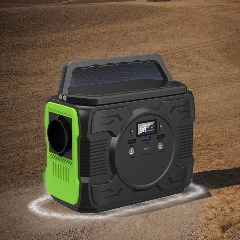 200 Watt Powerstation Außenlager Solargenerator mit 48000mAh Batterie und LED-Licht
