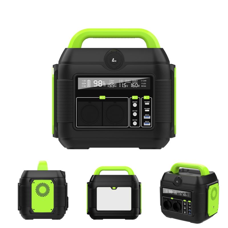 Portable Generator Lithium Battery Mobile Power Station mit Wechselstromanschluss 110V 220V 600W