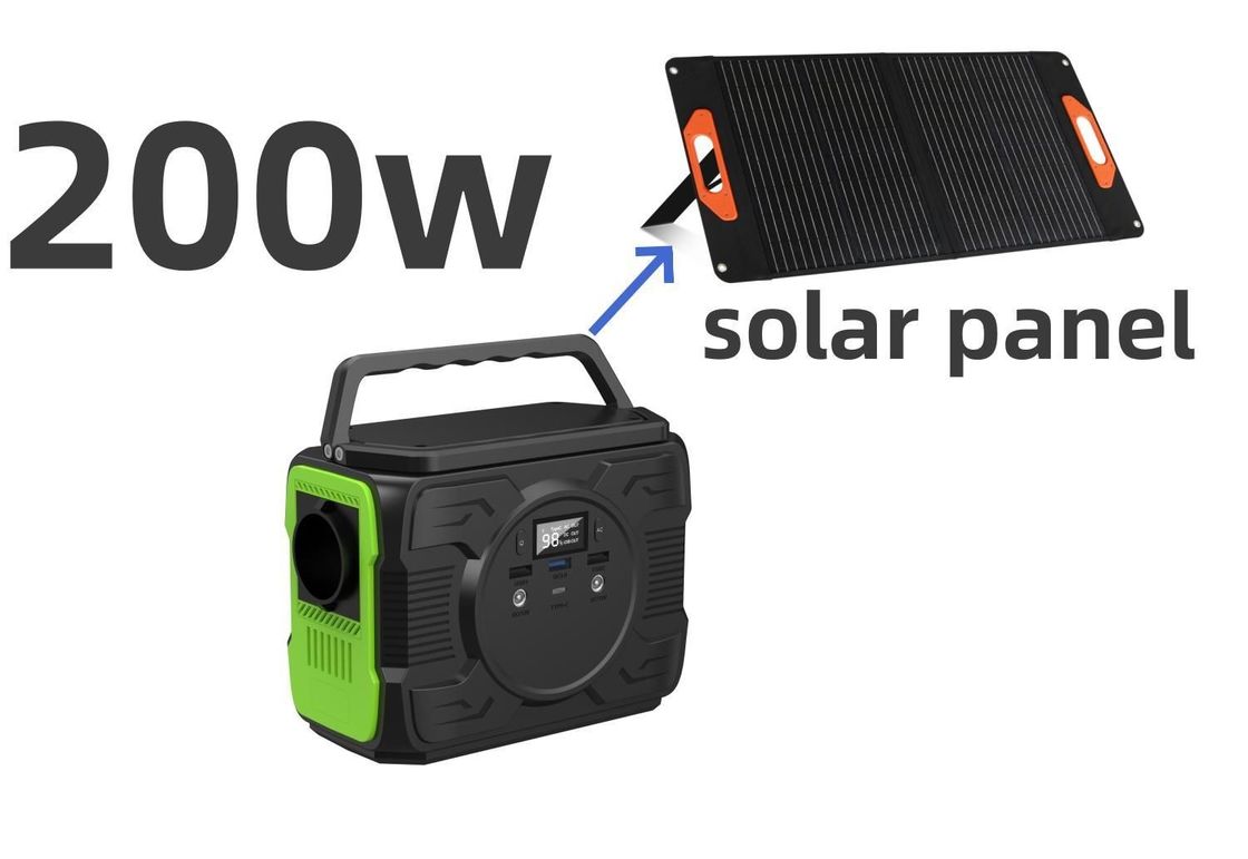 Mobilfunkkraftwerk im Freien mit 200 Watt Wechselstrom-Ausgang Solarkollektoren und LED-Leuchten