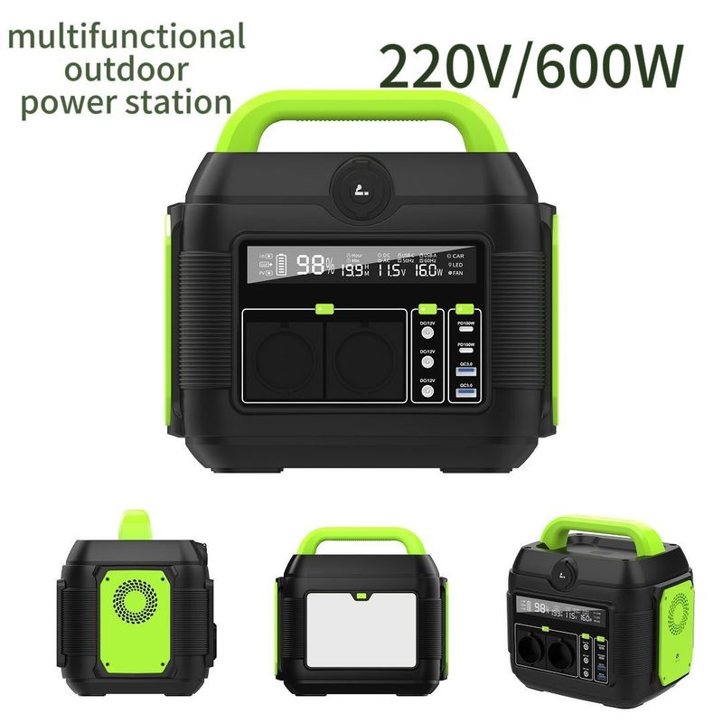 600W Lithiumbatterie Außen Solarstrom Energiespeicher Portable mobile Stromversorgung