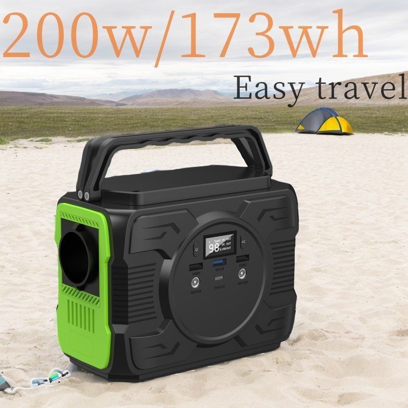 Notfallcamping 200W Kraftwerk mit LiFePO4-Batterie und tragbaren Solargenerator