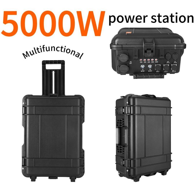 5000 Watt Camping Solargenerator Strombank Portable Kraftwerk mit Klappsolarplatte