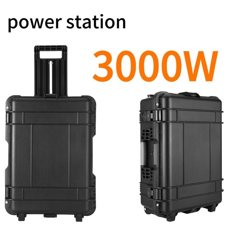 3000W Notstromversorgung Portable Generator mit Steckdose Alle Ladezeiten 6-7h