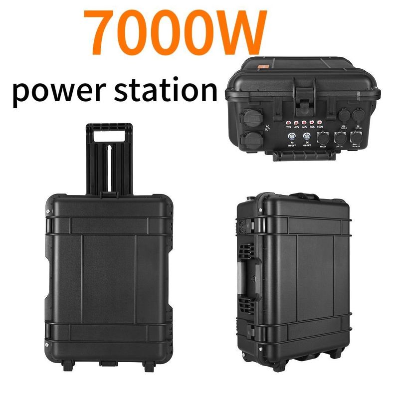 7000 Watt ternäre Lithiumbatterien Portable mobile Stromversorgung für Auto und Solar-Ladung