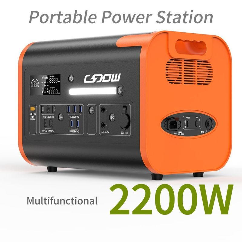 Tragbares Kraftwerk mit 51,52V40ah 3,22V*16s Batteriekapazität und 2000 Zyklusdauer