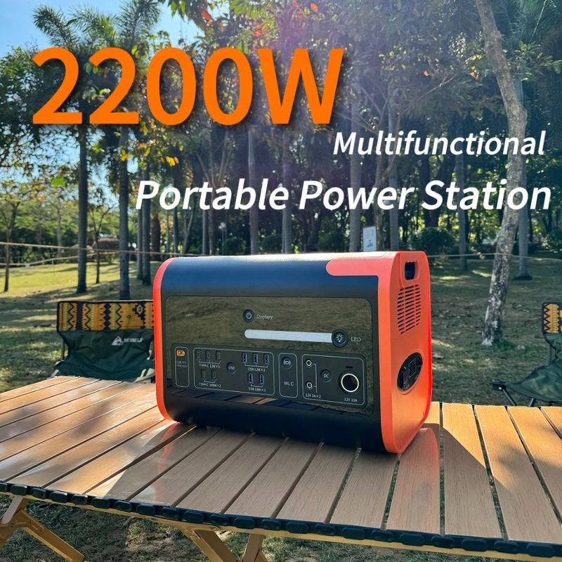 2200W tragbares Kraftwerk Gleichstrom-Wechselstrom-Ausgang und 2000wh Solar-Eingang für Outdoor-Camping