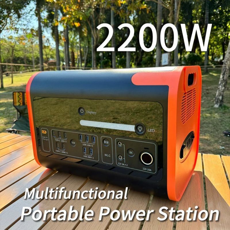 AT22 2200W/2048wh/40ah LiFePO4 Energiespeicher Solargenerator für tragbares Kraftwerk