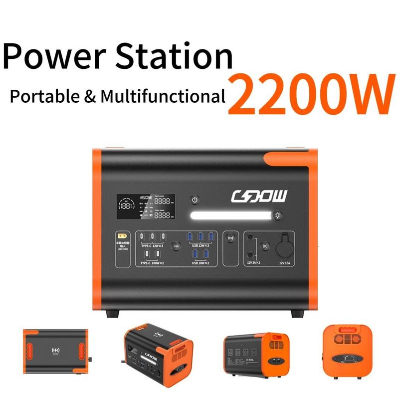 90 Minuten Ladezeit 2200W Hochleistungssolargenerator für Mobilstromkraftwerke