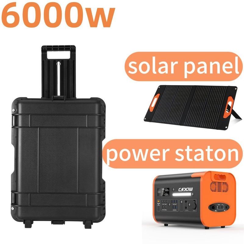 110V 220V Hochleistungsspeicher 6000W Outdoor-Mobilkraftwerk für Notfälle