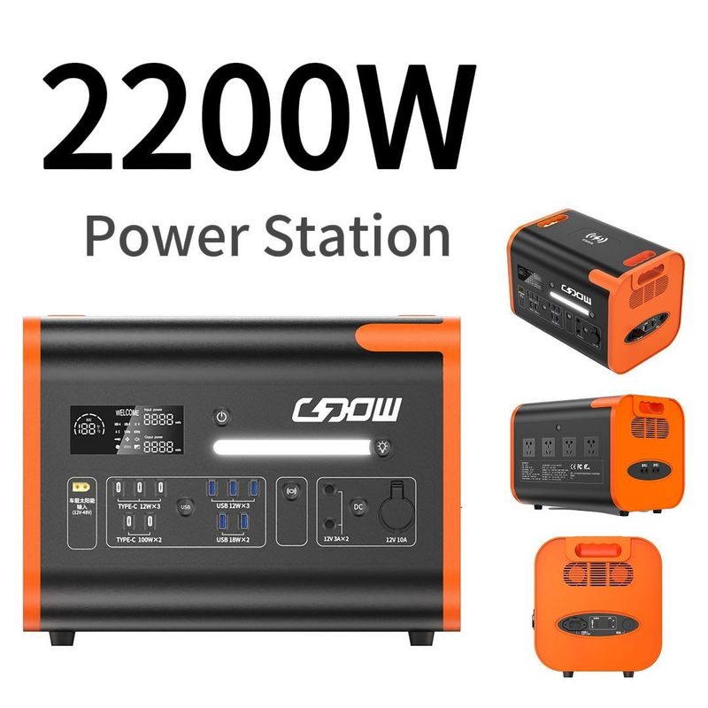Portable Backup Battery Solarkraftwerk für Notfallcamping 2200W 2000W 2500W