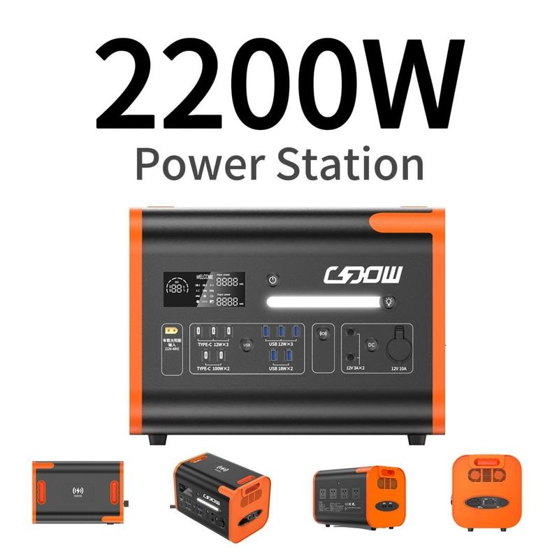 Schnellladung 2200W 2000W 2500W Außen-Solarenergie-Strombank