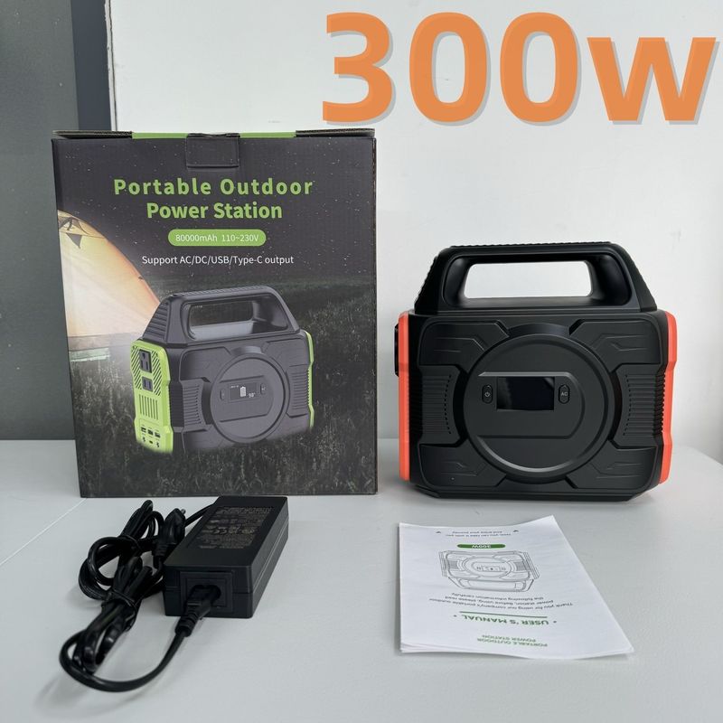 300W Kurzschlussschutz Batterie Strom Solargenerator Mobilstromkraftwerk Kompakt