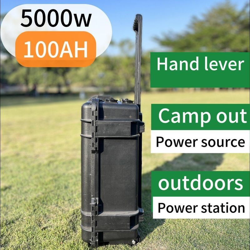 AC-Ausgangssteckdose Alle 100ah Lithium-Eisen-Phosphat-Batterie Schwarzer Solargenerator für Notfälle