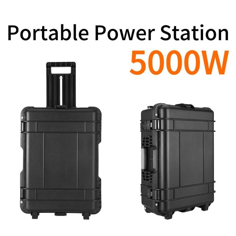 Portable Pull Rod und Solarpanel Solargenerator 5000W für Außen-Notstromkraftwerke
