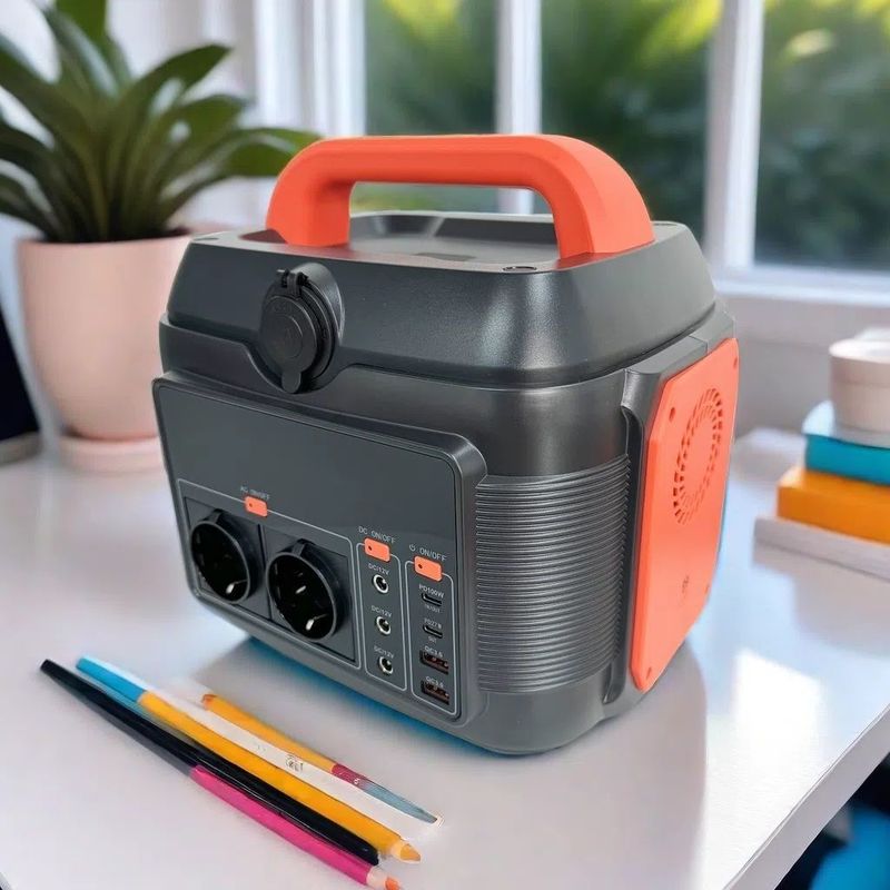 Outdoor-Portable Power Station mit hoher Kapazität Orange 600W/576wh 40ah Solargenerator