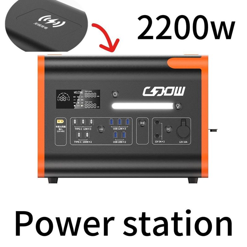 1800W-2400W schwarzer Wechselstrom-/ Gleichstromumrichter Notstromgenerator für Aktivitäten im Freien