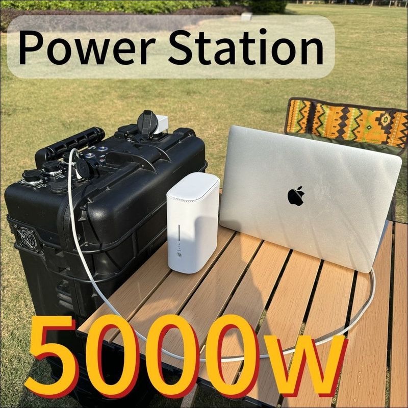 Großkapazität 5000 W/7000 W reine Sinuswelle mobile Kraftstation für Outdoor-Abenteuer