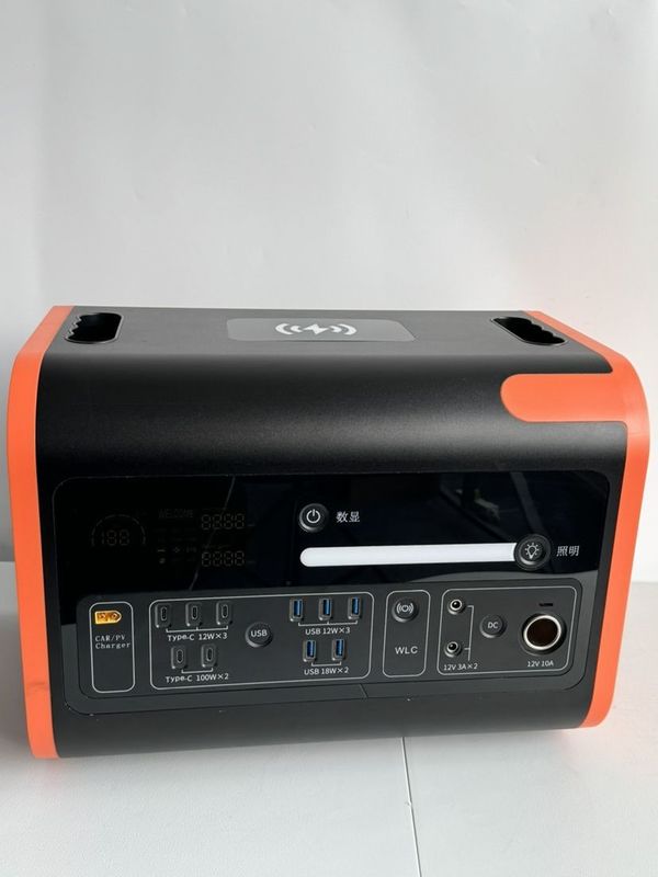 800W Solarladung Outdoor Picknick Strom Mobil 2200W Kraftwerk mit Bandanzeige