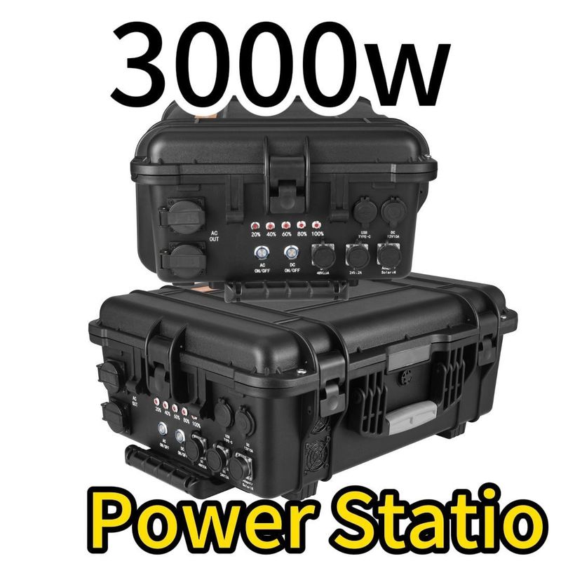 Ausgangsleistung 100-120V-3000W50Hz/60Hz Abstimmbar 3000wh 62,5ah Warme tragbare Kraftstation
