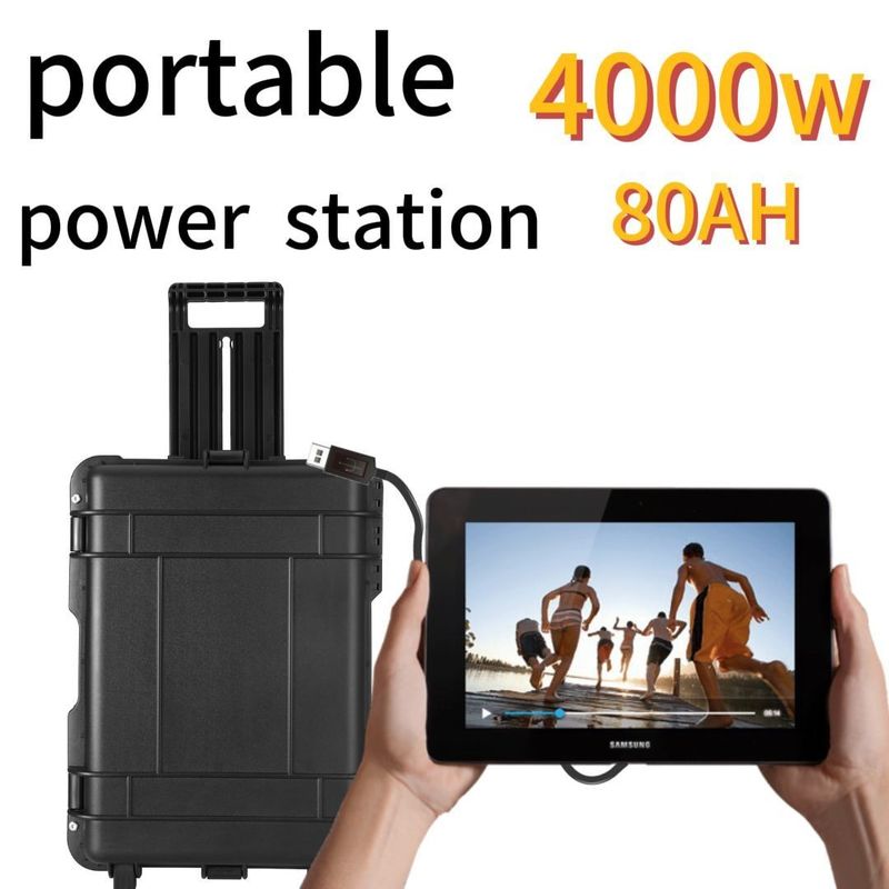 4000W80ah/UPS reine Sinuswelle BMS Batteriebetriebene Anlage für tragbare Energielösung