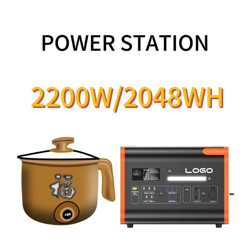 Lange Lebensdauer LiFePO4 Batterie 2048ah für Camping Fischerei Arbeiten tragbares Kraftwerk