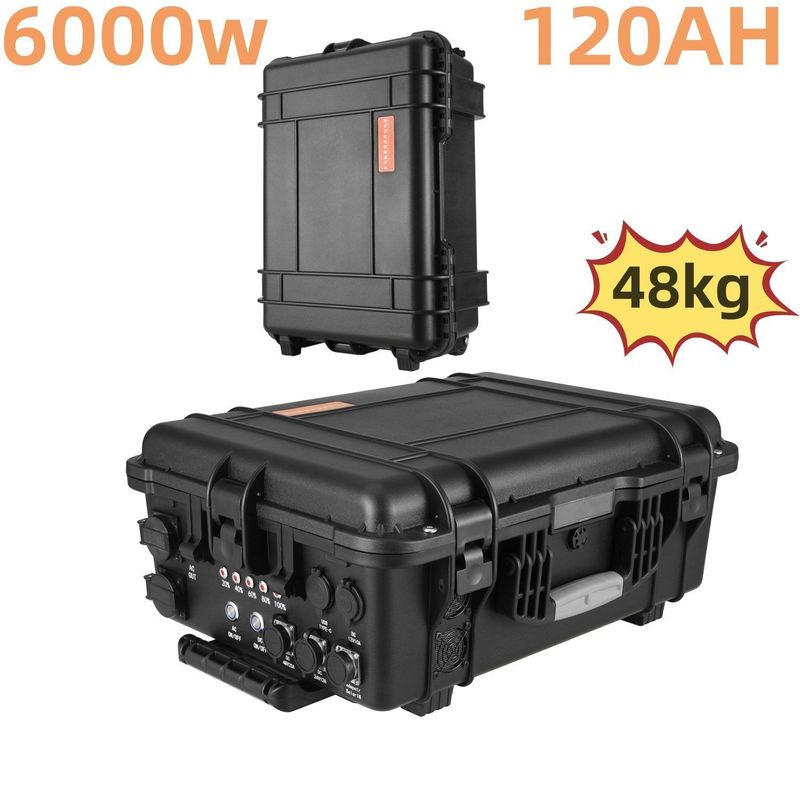 AC Pure Sine Wave 6000W/120ah Solargenerator für Heimat- und Außenenergielösung