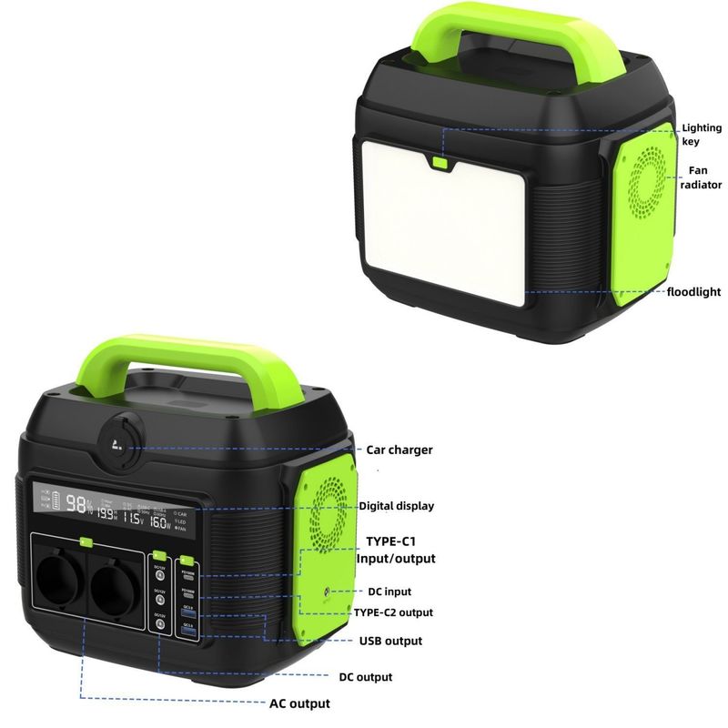 Direktes Camping im Freien Mobile Power Portable Power Station Ladezeit 5,5 - 7 Stunden