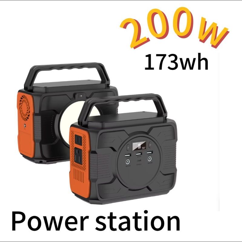 200W/173whc Batterie Speicherstrom Notfall-Portable Power Station Beste LED-Licht-Blitz