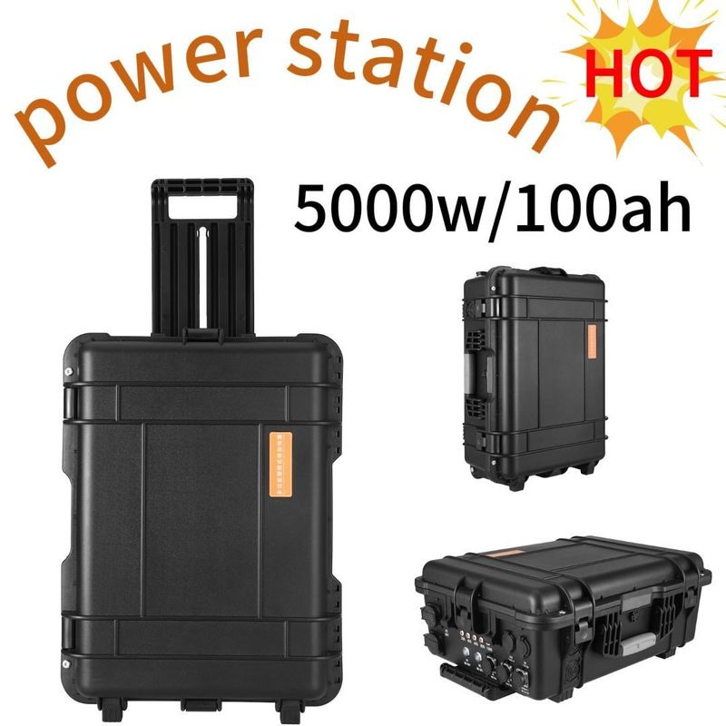 Außen Camping Solarkraftwerk Alle AC Ausgang Steckdose 4800wh 48V100ah für Familie