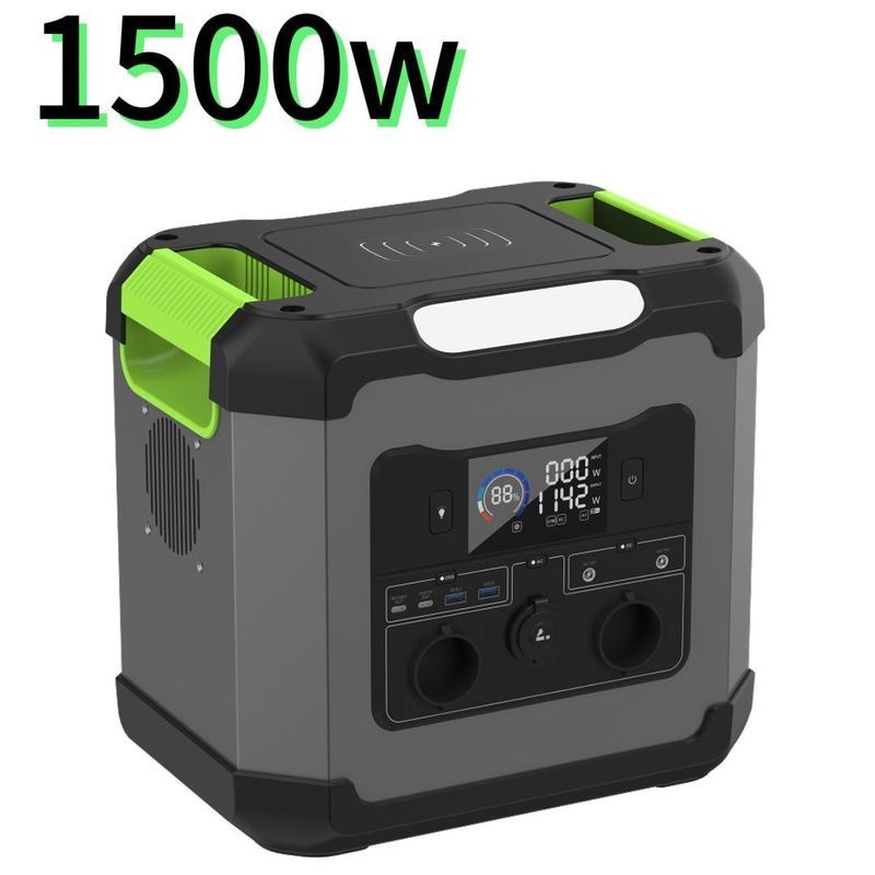 1200W/1500W/2000W mobile Stromversorgung 1500W Wechselstrom-Ausgangsleistung für tragbares Kraftwerk
