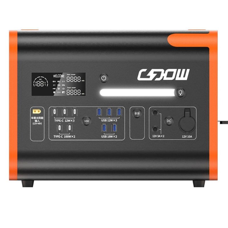 220V/40ah/2200W Solarenergie Portable Outdoor Energy Storage Kraftwerk mit schneller Ladung 1500W Lithiumbatterie