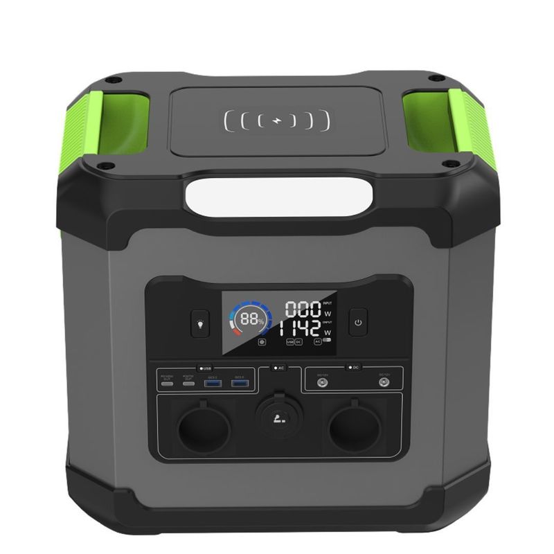 Notfall-LED-Leuchten und 5W drahtloses Laden 1500W Solargenerator für Outdoor-Camping