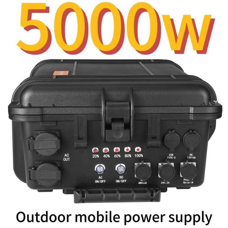 Niedertemperaturschutz 5000 W AC LiFePO4 Solargenerator für Haushalte im Freien