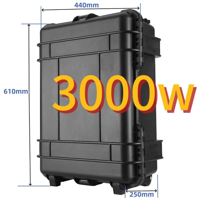 3000 Watt mobiler Solarstromgenerator im Freien mit Notfall-Portable-Stromversorgungsanlage