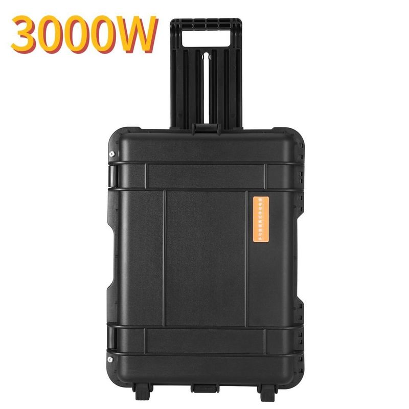 3000 Watt schwarze Zugschachtel tragbare Solar-Windkraftanlage 2kw LiFePO4 Lithiumbatterie