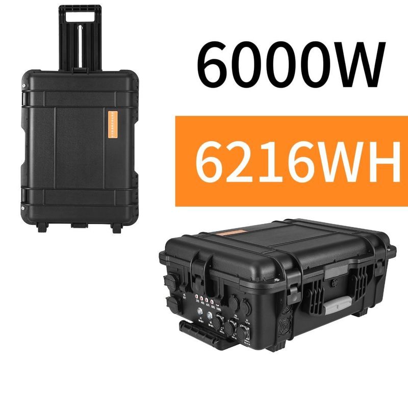 ODM/OEM ABS Legierung Shell Material 6000W/6216wh LiFePO4 Solargenerator für Zuhause im Freien