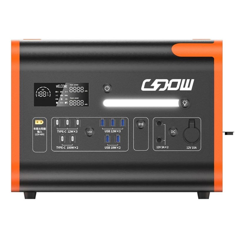 40ah/2200W/2048wh heißorange Haushaltsgerät Portable Energiespeicher Kraftwerk für den Außenbereich