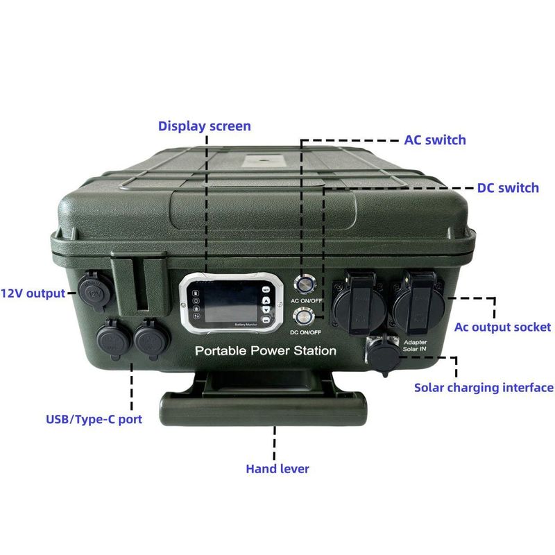Portable Energy Storage System 6000W Solargenerator Kraftwerk mit Wechselstrom-/Gleichstrom-Ausgang