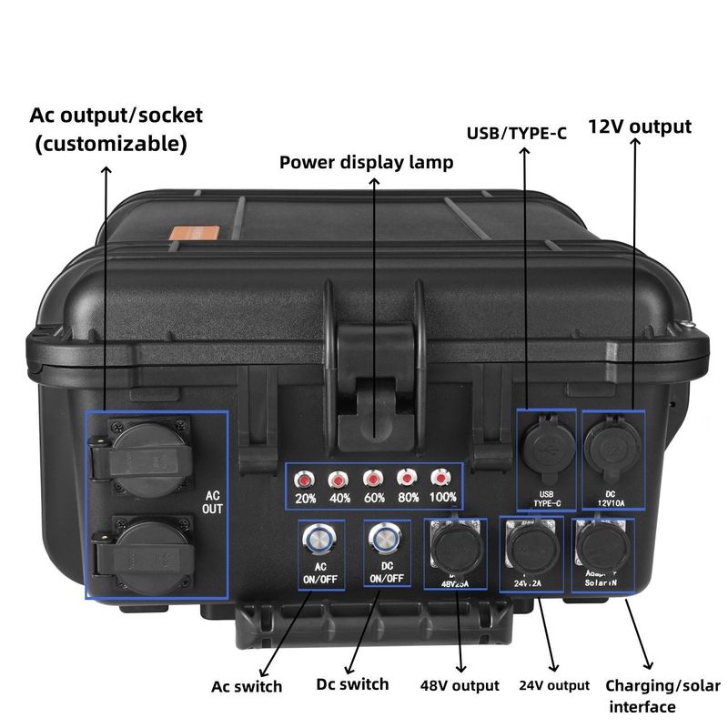 Portable Power Station Solargenerator Haushalt 3840wh/4000W für Camping im Freien