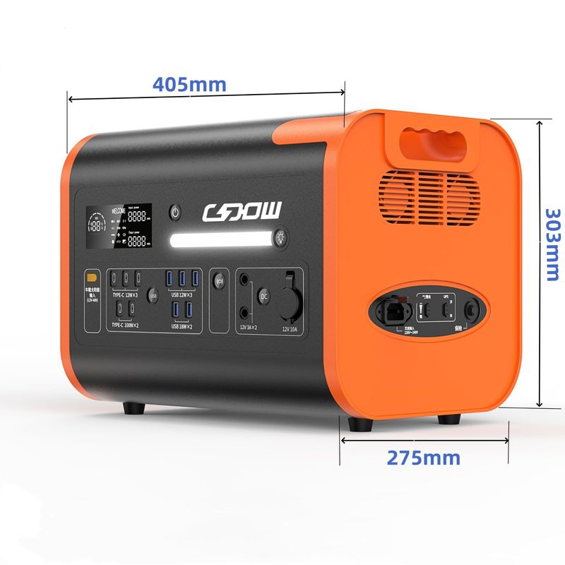 Orange 300W tragbare Solargenerator für Camping 40ah/2048wh Mobilcomputer-Stromversorgungsanlage