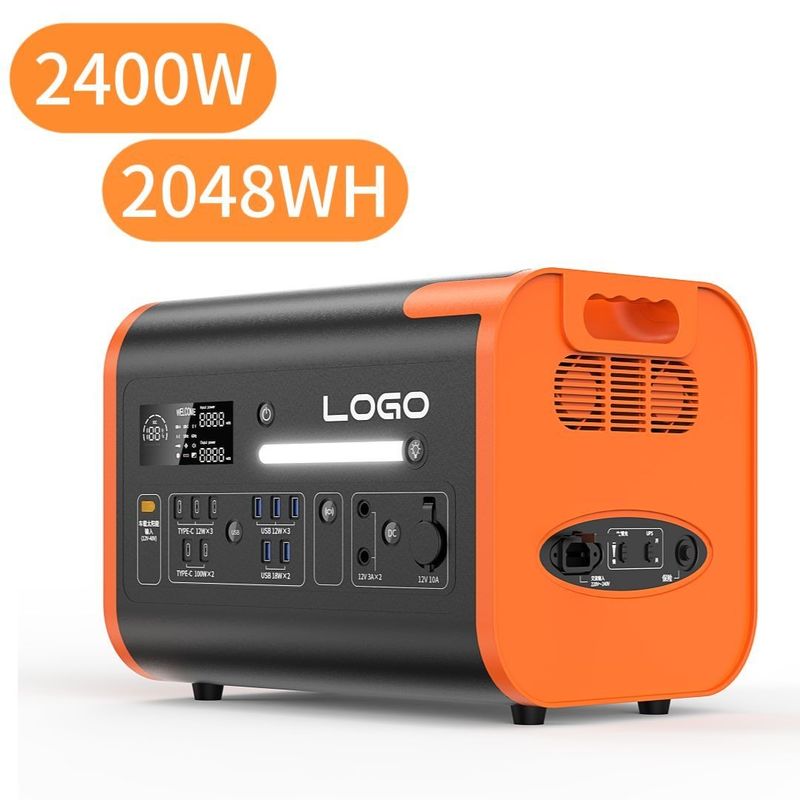 2400W/2048wh/LiFePO4 Portable Solar Generator für die Außenüberlastschutzfunktion