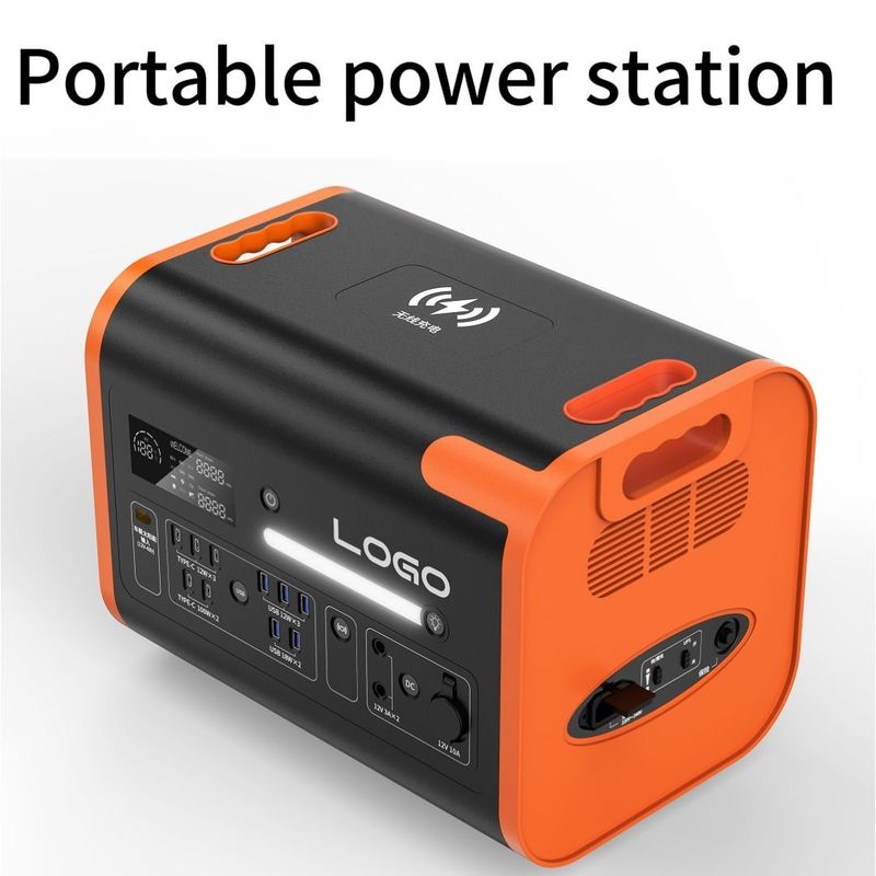 90 Minuten Ladezeit Portabler Generator 2400W 2048wh Energieversorgungsgenerator